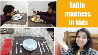 Table manners in kids  Dining etiquette for kids [upl. by Erme]