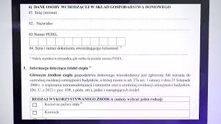 Wniosek o dodatek dla gospodarstw domowych z tytułu wykorzystywania niektórych źródeł ciepła [upl. by Nennarb]