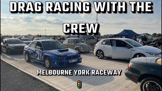 DRAG RACING AT MELBOURNE YORK RACEWAY RWYB VLOG BLOG 2024 LAUNCH CONTROL SUBARU WRX STI [upl. by Eniamrahc47]