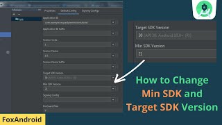 How to change Minimum SDK and Target SDK Version of Android Studio Project  Android Studio [upl. by Lienad]