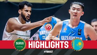 KSA 🇸🇦 v KAZ 🇰🇿  Basketball Game Highlights  FIBA Olympic PreQualif Tournament 2023 Syria [upl. by Daffie]