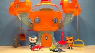 OCTONAUTS OCTOPOD PLAYSET DISNEY JR VIDEO TOY REVIEW WITH BARCACLE AND KWAZI [upl. by Annaicul]