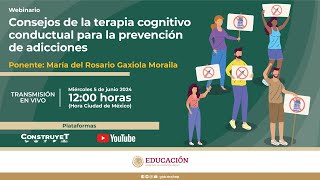 Webinario Consejos de la terapia cognitivo conductual para la prevención de adicciones [upl. by Vin]