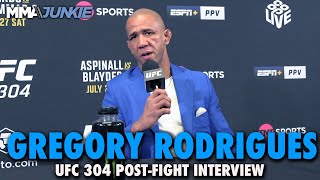 Gregory Rodrigues Thinks Hes Trending Toward Title Contention  UFC 304 [upl. by Auoy538]