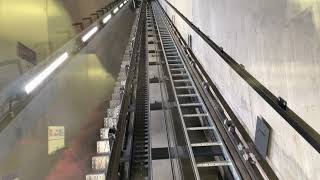 Ascending the slanted lift at the new Farringdon Crossrail Station [upl. by Suellen436]