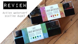 REVIEW  Action waterverf  ecoline dupe [upl. by Iolanthe]