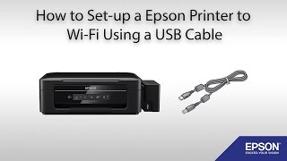 How to setup a Epson printer to WiFi using a USB Cable [upl. by Reivilo]