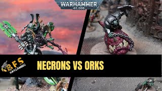 New Codex Necrons vs Orks Warhammer 40k Battle Report 10th Edition [upl. by Ai]