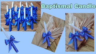 How to make Candle for Christening  DIY Baptism Candle  quick and easy [upl. by Letsirc]