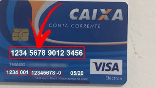 COMO ENCONTRAR O NÚMERO DA AGÊNCIA CONTA E DIGITO NO CARTÃO CAIXA [upl. by Aynor]