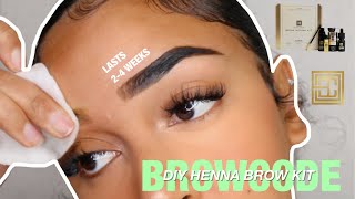 NEW YEAR NEW BROWS  DIY HENNA BROW TINT TUTORIAL ft Brow Code [upl. by Ayomat]