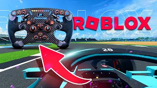 Playing Roblox BUT With A FORMULA 1 Steering Wheel [upl. by Anialram618]