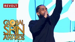 Nipsey Hussle Full Performance  Global Spin Awards [upl. by Eybba249]