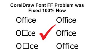 CorelDraw Font FF Problem was Fixed 100 Now [upl. by Chrystal]