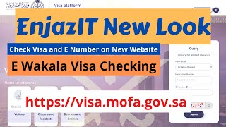 EnjazIT Visa Check  E Number Verify Online  Visa Mofa Ksa Family Visit [upl. by Sinnoda]