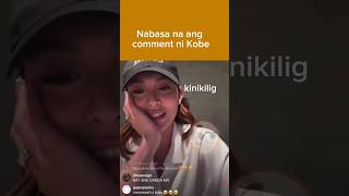 Kyline Alcantara kinilig sa comment ni Kobe Paras sa kanyang IG live [upl. by Naujud849]