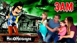 HELLO NEIGHBOR in Real Life at 3AM Hello Neighbor in the Dark OMG So Creepy Part 3 [upl. by Aiuqram]