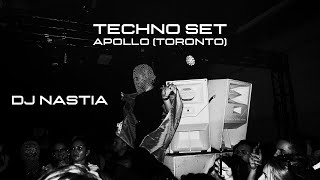 Dj Nastia  Warehouse Techno Dj Set with Apollo Toronto [upl. by Pish]