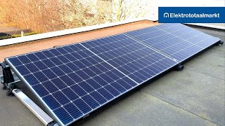 Zonnepanelen installeren  Glampère FlatFix Fusion  Howto met Elektrototaalmarktnl [upl. by Rayford443]