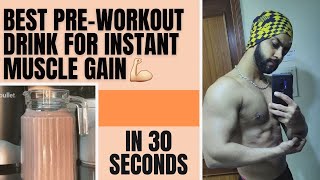 Best PreWorkout Drink For Instant MuscleMass Gain amp Recovery In 30 Sec  Saheb Singh Shorts [upl. by Domenic]