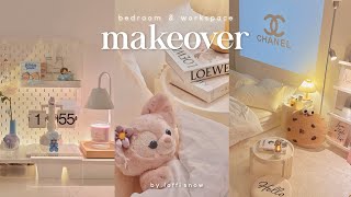 aesthetic room makeover 💛 simple amp cozy 🧸 ISFP’s desk makeover  diy magazine rack ikea hacks 🌼 [upl. by Alyac]