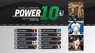 College baseball rankings SEC takes top 4 in latest Power 10 [upl. by Jolanta821]