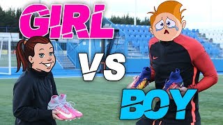 Girl Embarrasses Boy In Football Challenge  RIP Matts Career [upl. by Nnywg]