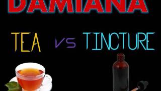 DAMIANA TEA VS TINCTURE herbal series  TURNERA DIFFUSA [upl. by Esom473]