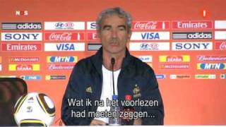 WK 2010 Interview met Raymond Domenech [upl. by Eimas]