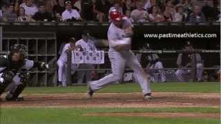 Albert Pujols Slow Motion Home Run Baseball Swing  Hitting Mechanics Instruction LA Angels MLB [upl. by Vallo]