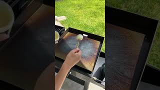 how to season a Blackstone griddle blackstone blackstonegriddle asmr outdoorcooking [upl. by Mayer299]