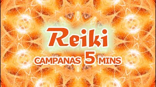 ✨ MÚSICA REIKI ✨ con campanas 🔔 cada 5 MINUTOS 🌟  música para SESIONES REIKI  Reiki Healing Music [upl. by Otrevogir]