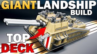 GIANT LANDSHIP Gets An ARMED TURRET DECK In Stormworks 9 [upl. by Dulla989]