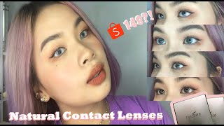 Affordable Natural Contact Lenses  Try on  Review Eyeshare  Shopee Haul  Philippines [upl. by Ty]