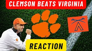 CLEMSON BEATS VIRGINIA 4831 REACTION [upl. by Keese]