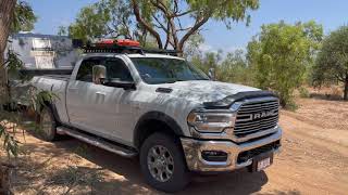 RAM 2500 hauling 21’ Urban Caravan offroad to find Queensland gulf country best free campsites [upl. by Eeldivad]