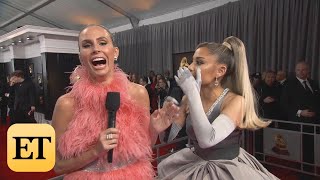 Watch Ariana Grande Accidentally Curse MULTIPLE TIMES During GRAMMYs Interview [upl. by Eiralam]