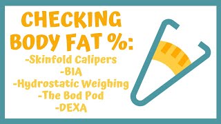 Checking Body Fat  Skinfold Calipers BIA Hydrostatic Weighing the “BOD POD” and DEXA [upl. by Anaitit]