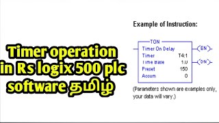 Timer use in Plc with example program in tamil [upl. by Asital]