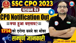 SSC CPO 2023 Notification Out  Syllabus Exam Pattern CPO पराक्रम बैच SSC CPO Info By Ankit Sir [upl. by Connell109]