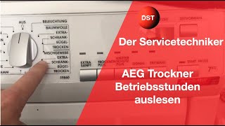 AEG Trockner Betriebsstunden auslesen [upl. by Eicart]