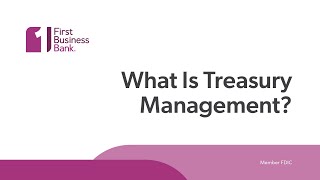 What Is Treasury Management [upl. by Yolanthe]