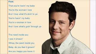 Youre Having My Baby Glee Lyrics [upl. by Pacifica]