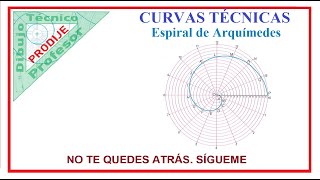 Curvas técnicas 1 ESPIRAL DE ARQUÍMEDES Dibujo técnico [upl. by Marcia]