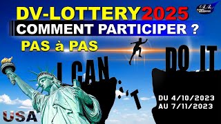 DVLOTTERY 2025  Comment réussir son inscription à la loterie Américaine Formulaire DS5501 [upl. by Akinert]