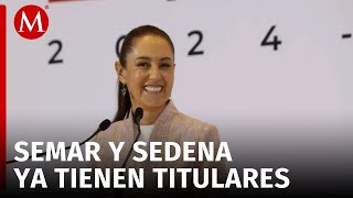 Claudia Sheinbaum nombra a titulares de Semar y Sedena [upl. by Tnairb]