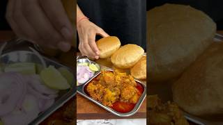 Aloo Gobi Masala With Puri ASMR Cooking shorts food cooking asmr asmrcooking crunchytreats [upl. by Rambert]