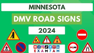 MINNESOTA DMV ROAD SIGN WRITTEN TEST  LEARN ROAD SIGNS IN 2024  PASS YOUR DMV WRITTEN EXAM [upl. by Boothe]