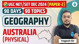 AustraliaPhysical Map  UGC NET Geography by Yogesh Kumar Sir  UGC NET Dec 2024 JRFAdda [upl. by Elocen]