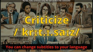 Criticize meaning with 5 examples [upl. by Assisi242]